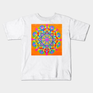 Orange Mandala Kids T-Shirt